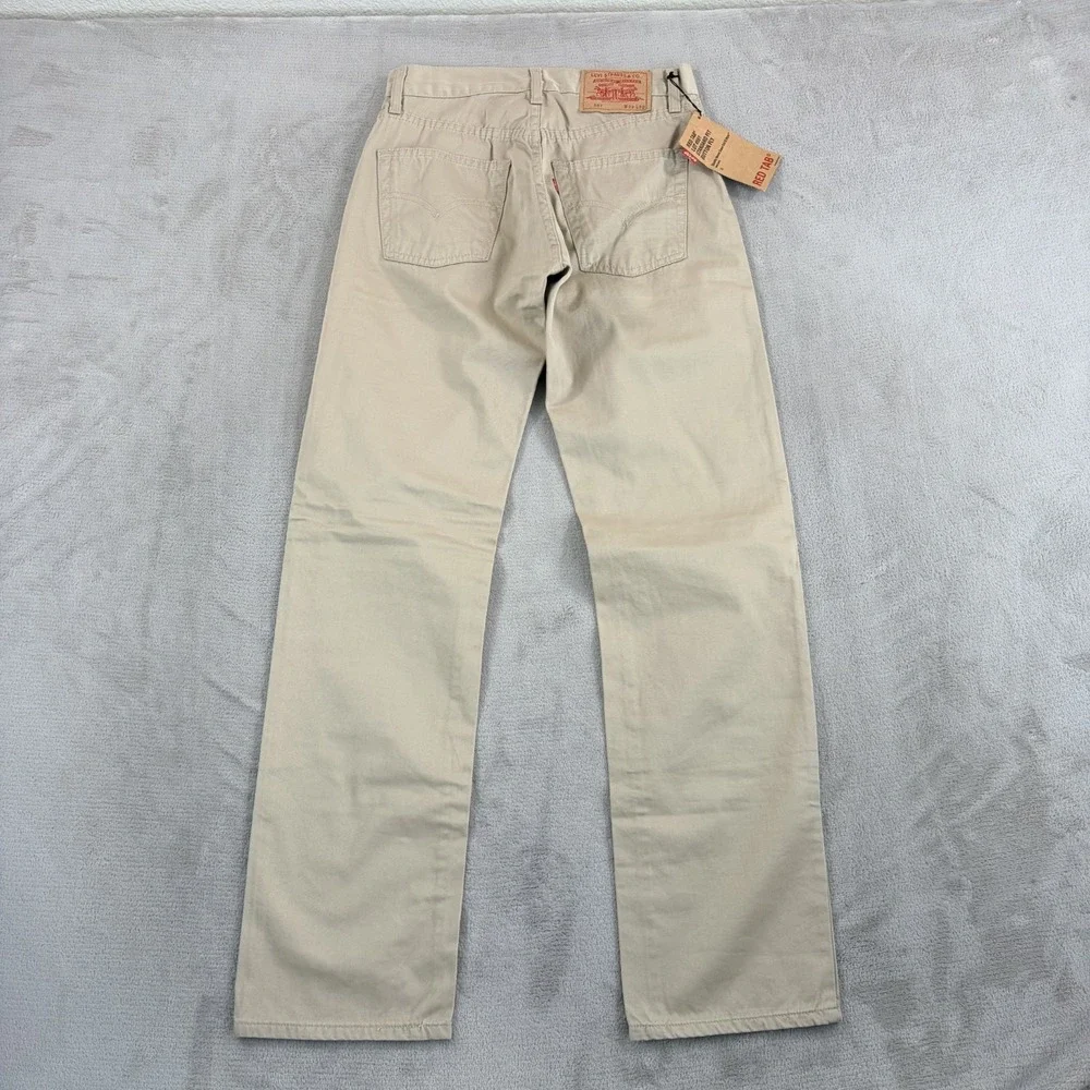 Vintage Levis 551 Red Tab Jeans Denim‎ Pants in Beige Men 28x32 (Tag 29x32) NWT